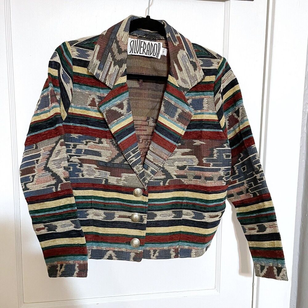 Silverado Western Patchwork Jacket Multicolor Boh… - image 1